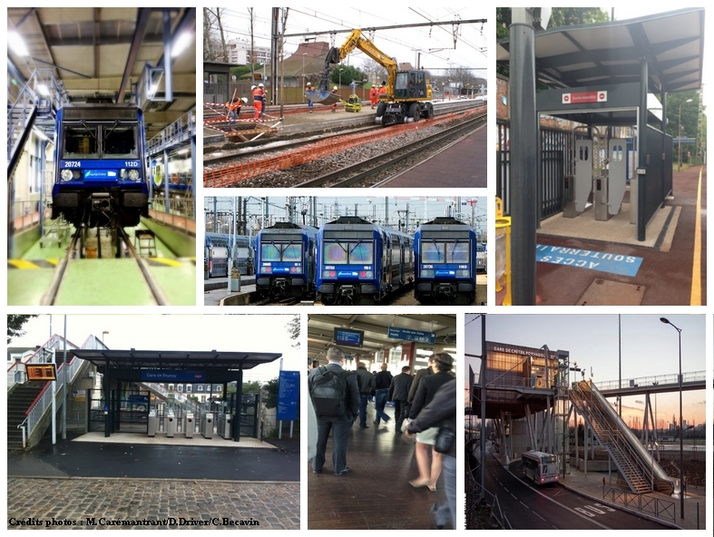 RER D de 2013 à 2014, les gares et le matériel