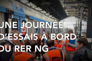 Bannière "Une journée d'essais à bord du RER NG"