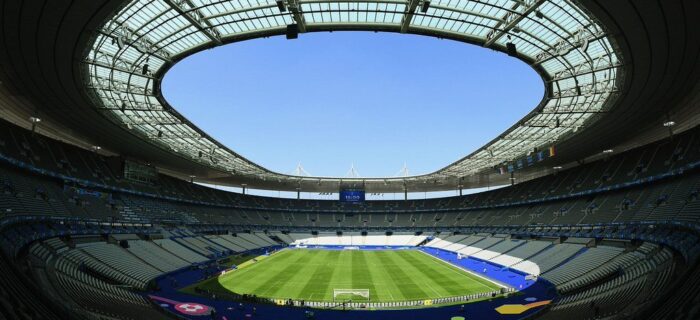 Vue du Stade de France, un des lieux où se déroulera la Coupe du Monde de Rugby 2023.