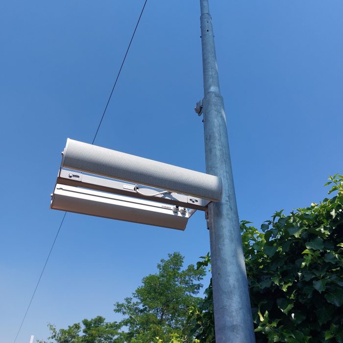 Pour illustrer nos nouveautés en termes d'information en gare : la photo d’un appareil sonore installé en gare de Montgeron Crosne.