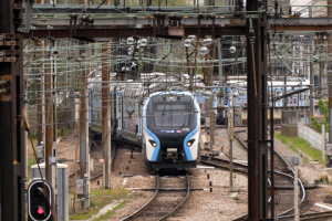 Photo du nouveau train RER NG sur le RER D.