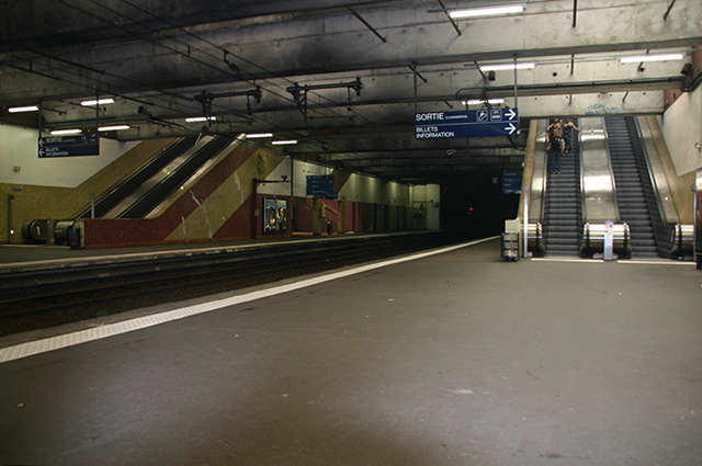 Photo en gare de Grigny Centre, avant le projet.